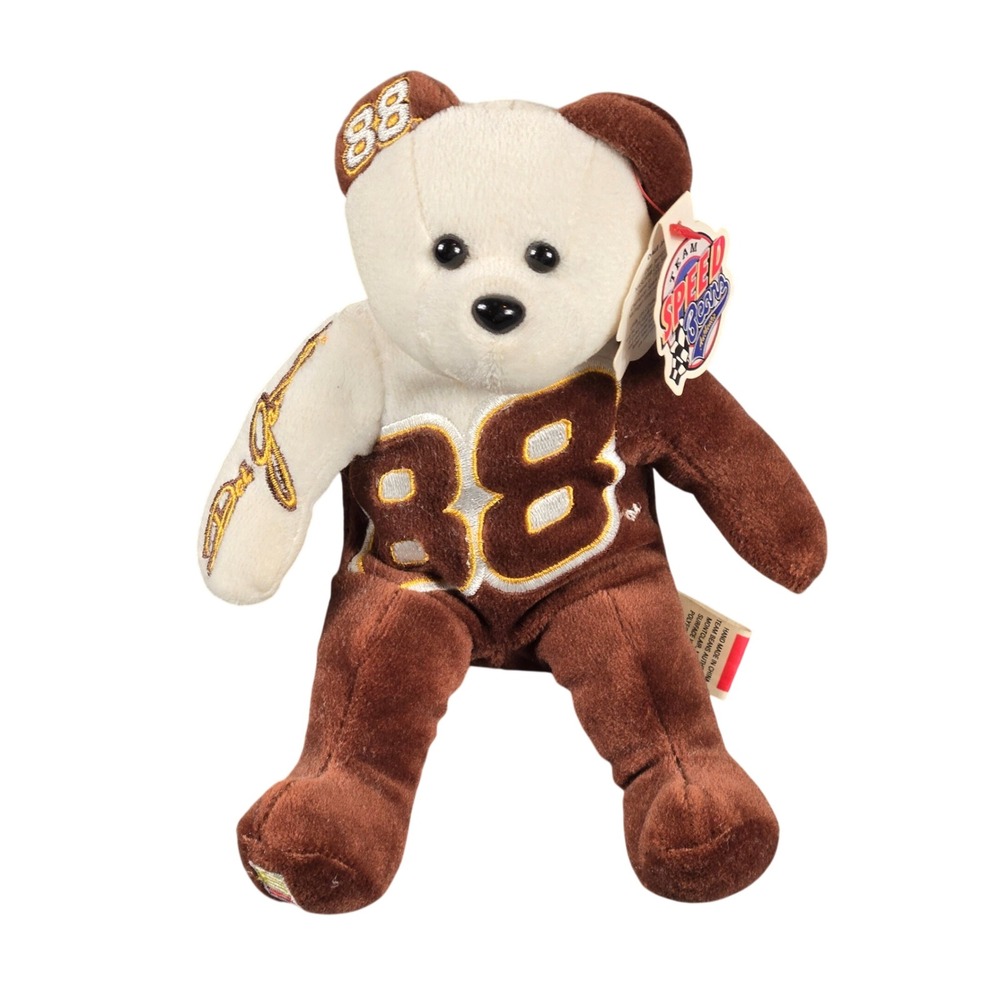 Dale Jarrett #88 NASCAR team Speed beans bear plush NWT racing collectible